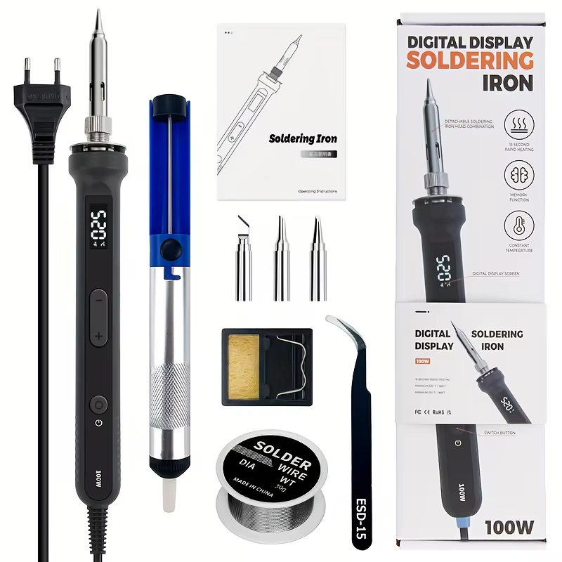 Electronics Repair Manual - 100W digitale soldeerboutset, elektrisch lasgereedschap met