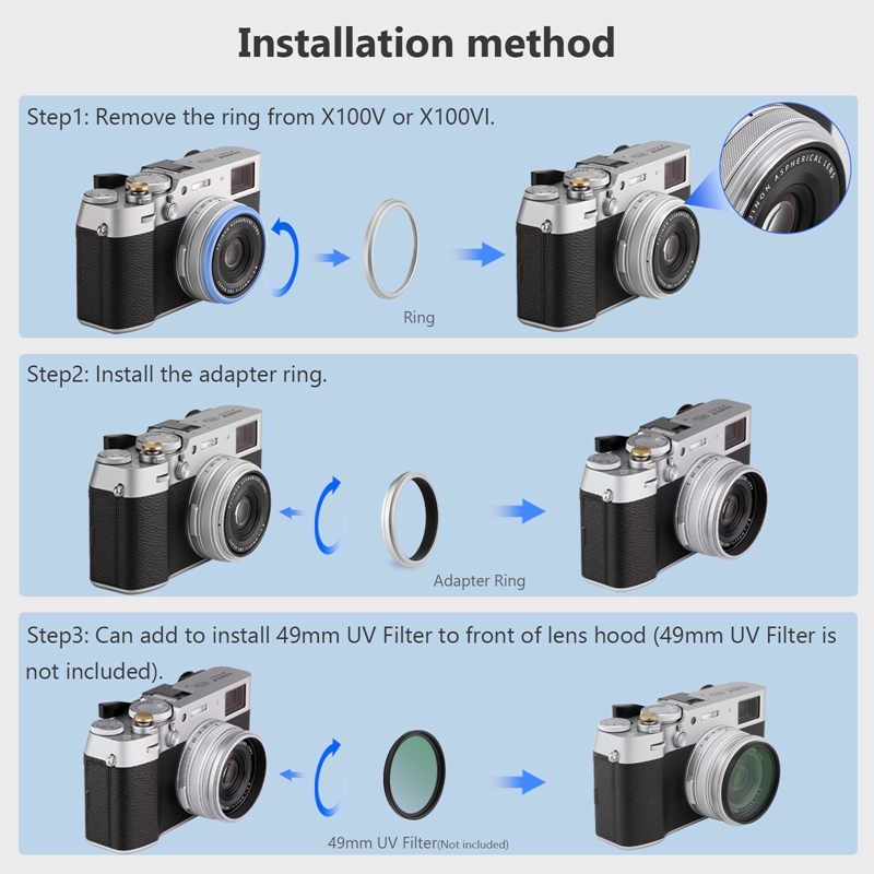 Haoge Lens Filter Adapter Ring - Fujifilm Camera X100Vi recensie en prijs